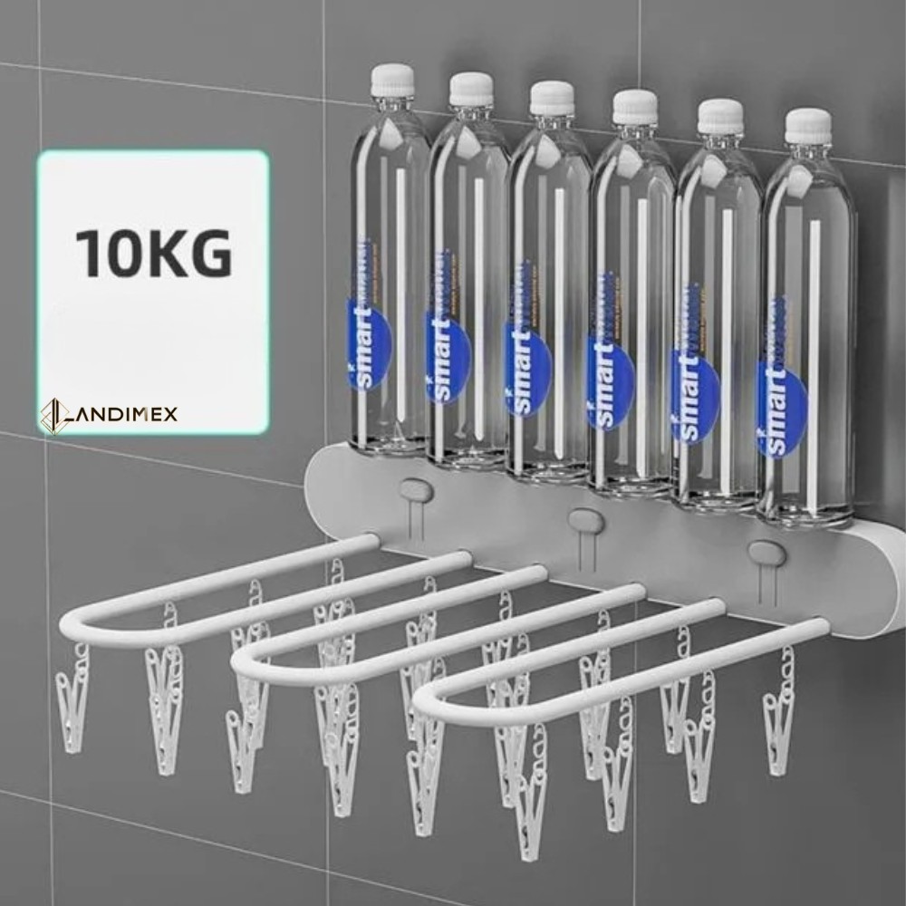 Étendoir Mural Pliable Multi-Pinces – Gain de place et Séchage Facile (Séchoir Mural)