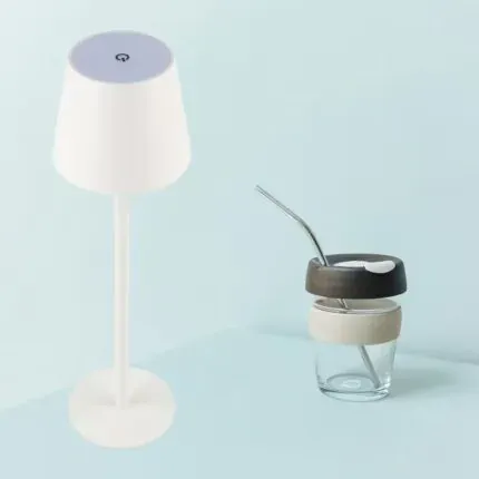 Lampe de Table LED Sans Fil Portable Rechargeable - 3 Couleurs & Intensité Réglable Tactile - Design Métal Moderne pour Restaurant, Chambre, Bar, Camping & Extérieur - Image 6